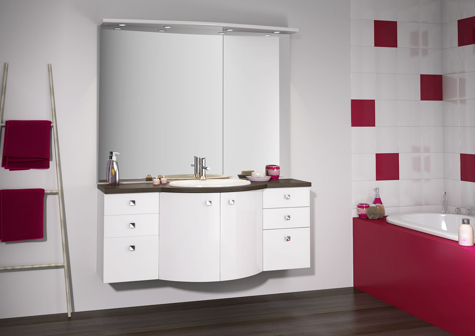 Fabricant de salle de bain design sur mesure avec meubles et accessoires modernes Cany-Barville
