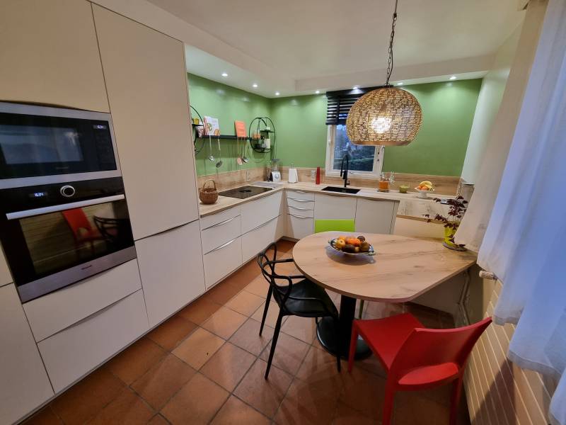 Installation cuisine blanche et bois sur fecamp