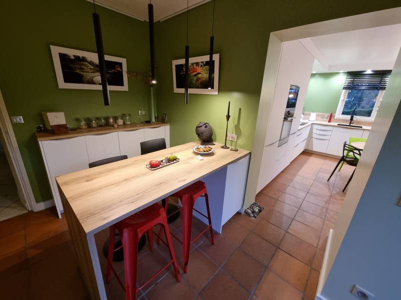 Installation cuisine blanche et bois sur goderville