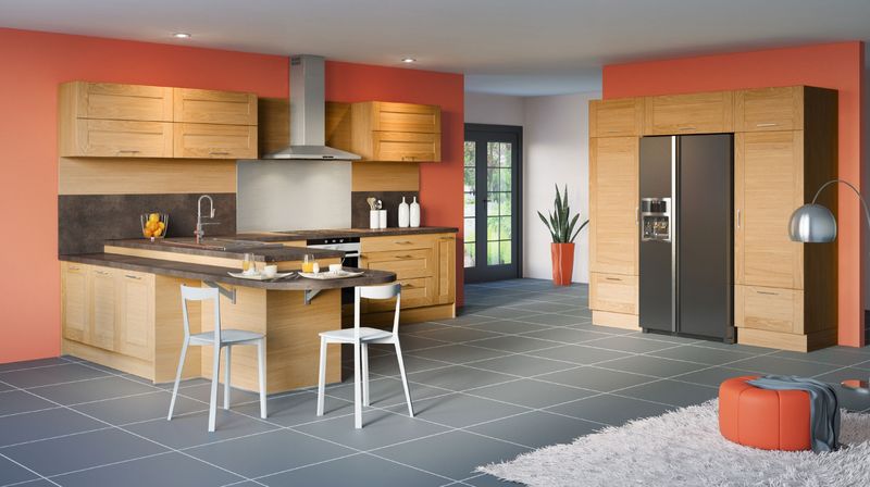 Cuisine en bois massif naturel proche Yvetot