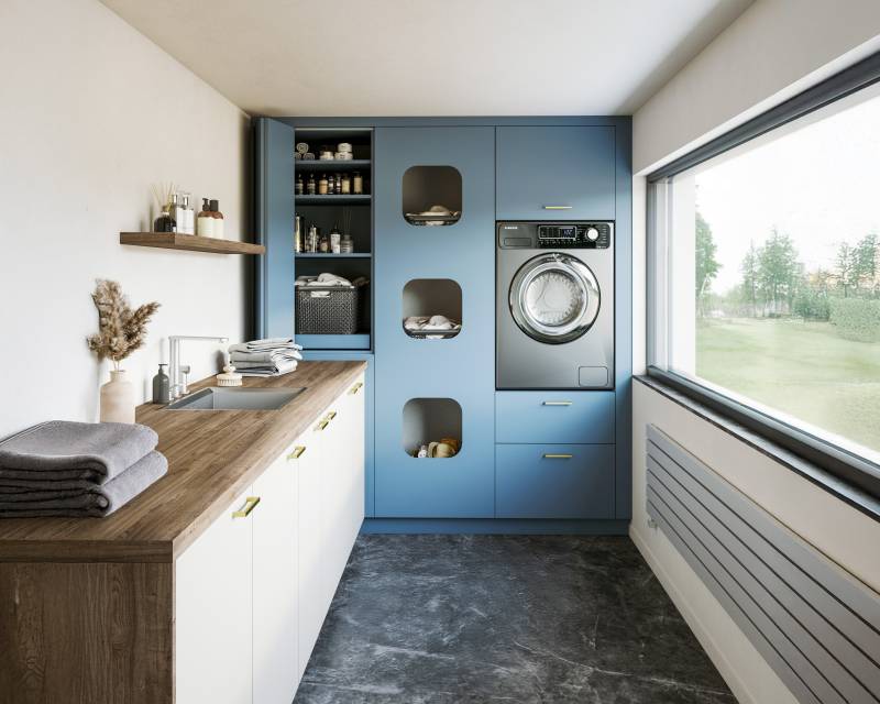 Conception de buanderie cellier à Fecamp 76