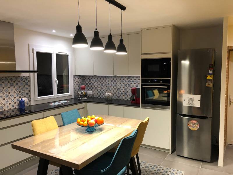 Cuisine plan de travail en pierre