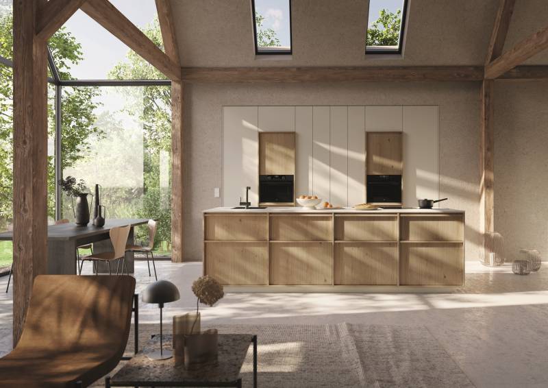 Cuisine en Placage Bois à Fecamp