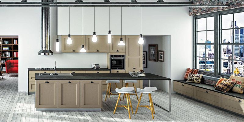 Cuisine en Bois massif avec moulures