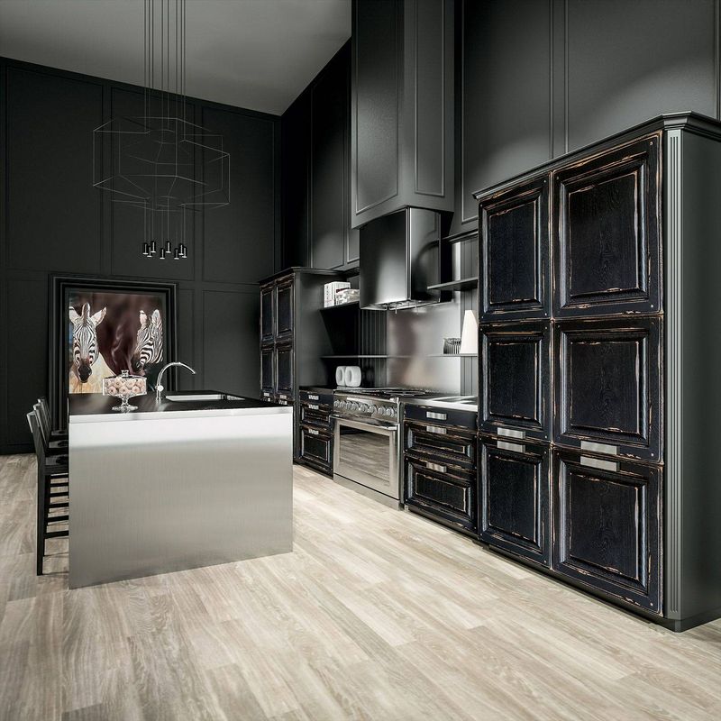 Cuisine sur mesure en bois massif sur Le Havre