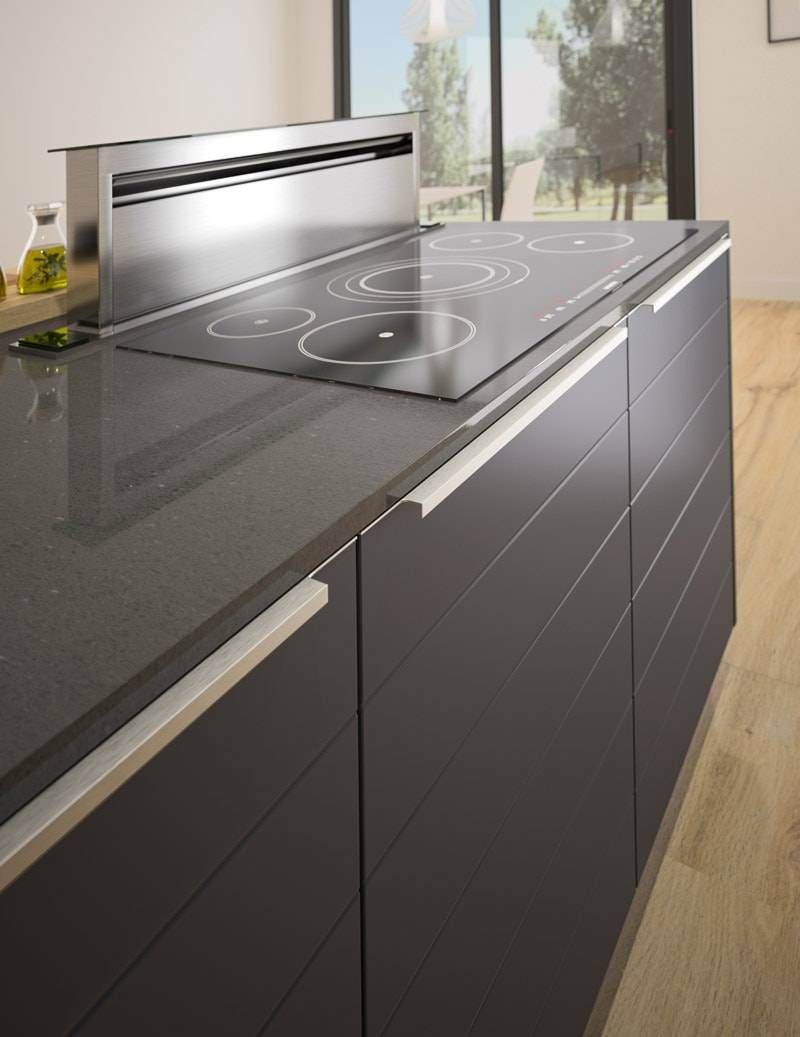 Cuisine en Laque mate avec relief sur le havre